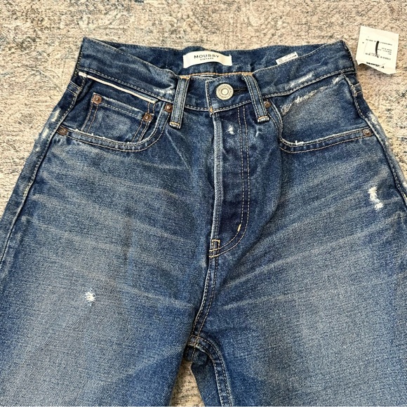 🆕Moussy Guilford Wide Straight Dark Blue Size 24 - Picture 4 of 7